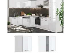 Vicco Eckhängeschrank R-Line Küchen-Eckschrank Hochglanz/ 57 cm