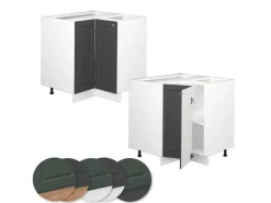 Discount Vicco Eckunterschrank Fame-Line -Gold/Weiß 81 cm AP Anthrazit