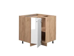 Vicco Eckunterschrank Fame-Line Hochglanz/Goldkraft Eiche 81 cm ohne Arbeitsplatte