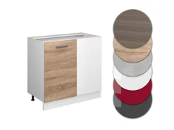 Discount Vicco Eckunterschrank R-Line Küchen Eckschrank Sonoma/Weiß 86 cm ohne Arbeitsplatte Sonoma Eiche