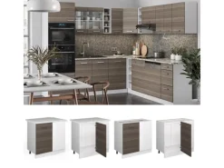 Online Vicco Eckunterschrank R-Line Küchen Eckschrank Grau/Weiß 86 cm ohne Arbeitsplatte Edelgrau