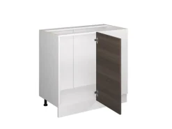 Online Vicco Eckunterschrank R-Line Küchen Eckschrank Grau/Weiß 86 cm ohne Arbeitsplatte Edelgrau
