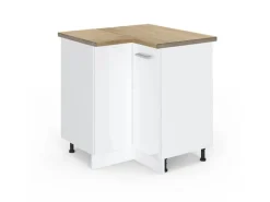 Vicco Eckunterschrank R-Line Küchen Eckschrank Hochglanz/ 76 cm AP Eiche