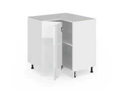 Vicco Eckunterschrank R-Line Küchen Eckschrank Hochglanz/ 76 cm AP Eiche