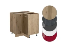 Best Vicco Eckunterschrank R-Line Artisan-Eiche/Goldkraft Eiche 76 cm ohne Arbeitsplatte Artisan Eiche