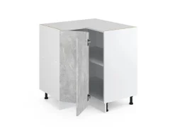 Online Vicco Eckunterschrank R-Line Küchen Eckschrank /Weiß 76 cm ohne Arbeitsplatte Beton