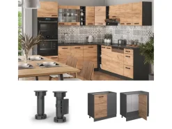 Vicco Eckunterschrank R-Line Goldkraft /Anthrazit 86 cm ohne Arbeitsplatte