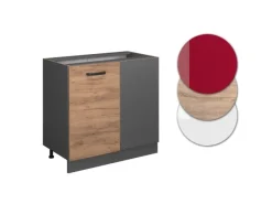 Vicco Eckunterschrank R-Line Goldkraft /Anthrazit 86 cm ohne Arbeitsplatte