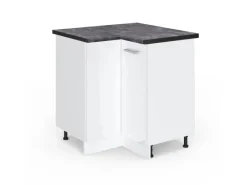 Hot Vicco Eckunterschrank R-Line Hochglanz/ 76 cm AP Anthrazit Weiß