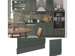 Outlet Vicco Frontblende Fame-Line Grün-Gold Landhaus/Anthrazit 60 cm ohne Arbeitsplatte Dunkelgrün