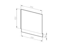 Vicco Frontblende R-Line Geschirrspüler Fronttür Landhaus/ 60 cm ohne Arbeitsplatte
