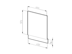 Vicco Frontblende R-Line Hochglanz/ 45 cm ohne Arbeitsplatte