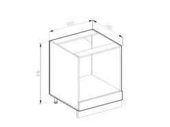 Vicco Herdumbauschrank R-Line Landhaus/ 60 cm ohne Arbeitsplatte