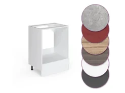 Best Vicco Herdumbauschrank R-Line Hochglanz/ 60 cm ohne Arbeitsplatte Weiß