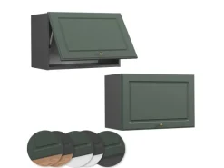 Vicco Hängeschrank Fame-Line Grün-Gold Landhaus/Anthrazit 60 cm Flach