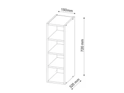 Vicco Hängeschrank Fame-Line Offener Küchenschrank 15 cm