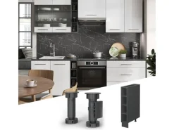 Hot Vicco Küchenregal Fame-Line Offener Küchenschrank 15 cm ohne Arbeitsplatte Anthrazit