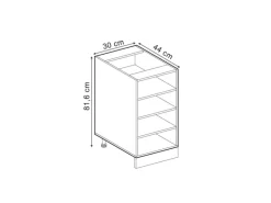 Vicco Küchenregal R-Line Offener Küchenschrank 30 cm ohne Arbeitsplatte
