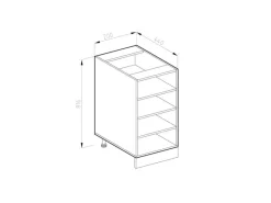 Discount Vicco Küchenregal R-Line Offener Küchenschrank Goldkraft 20 cm ohne Arbeitsplatte Eiche
