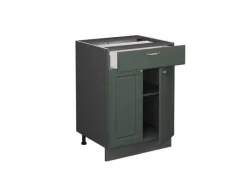 Vicco Küchenunterschrank Fame-Line Grün-Gold Landhaus/Anthrazit 60 cm mit Schublade ohne Arbeitsplatte