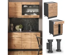 Online Vicco Küchenunterschrank Fame-Line Goldkraft /Anthrazit 60 cm mit Schublade ohne Arbeitsplatte Eiche