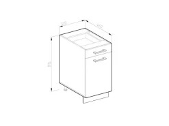 Vicco Küchenunterschrank R-Line Landhaus/ 30 cm ohne Arbeitsplatte