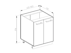 Online Vicco Küchenunterschrank R-Line Landhaus/ 60 cm ohne Arbeitsplatte Weiß