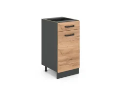 Vicco Küchenunterschrank R-Line Goldkraft /Anthrazit 40 cm ohne Arbeitsplatte