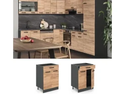 Vicco Küchenunterschrank R-Line Goldkraft 60 cm mit Schublade ohne Arbeitsplatte