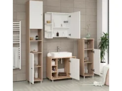 Hot Vicco Midischrank Fynn Sonoma/Weiß 30 x 95 cm Eiche-Weiß