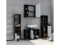 Vicco Midischrank Fynn Hochglanz/Anthrazit 30 x 131 cm Kleine Tür