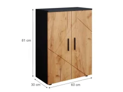 Vicco Midischrank Irma Anthrazit/Goldkraft 60 x 81 cm