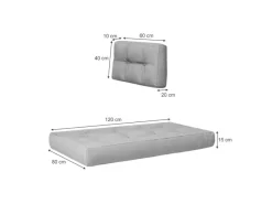 Vicco Palettenkissen Set Grau 2 Teile Opt 2