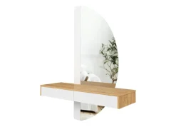 Best Vicco Schminktisch Melisa /Eiche 120 cm mit LED Beleuchtung Weiß