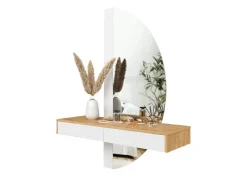 Best Vicco Schminktisch Melisa /Eiche 120 cm mit LED Beleuchtung Weiß