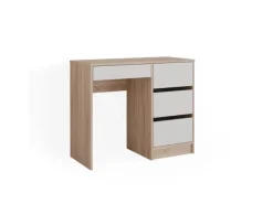 Hot Vicco Schminktisch Sherry Sonoma/Weiß 90 cm mit 4 Schubladen Sonoma Eiche