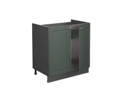 New Vicco Spülenunterschrank Fame-Line Grün-Gold Landhaus/Anthrazit 80 cm ohne Arbeitsplatte Dunkelgrün