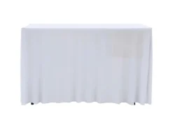 vidaXL 2 Stück Stretch-Tischdecken mit Rand Weiß 183 x 76 x 74 cm
