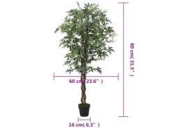 Hot vidaXL Ahornbaum Künstlich 224 Blätter 80 cm Grün