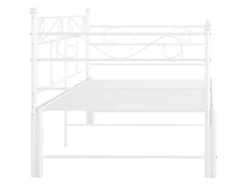 vidaXL Ausziehsofa Bettgestell Weiß Metall 90x200 cm Modell 5650979