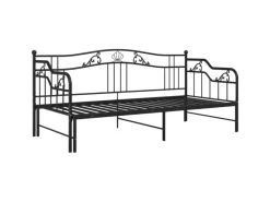 vidaXL Ausziehsofa Bettgestell Schwarz Metall 90x200 cm Modell 4650972