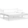 Sale vidaXL Ausziehsofa Bettgestell Weiß Metall 90x200 cm Modell 2650967