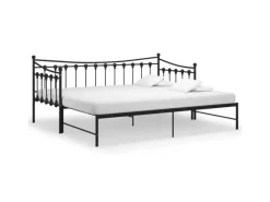 Online vidaXL Ausziehsofa Bettgestell Schwarz Metall 90x200 cm Modell 1650966