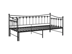 Online vidaXL Ausziehsofa Bettgestell Schwarz Metall 90x200 cm Modell 1650966