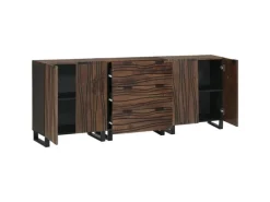 vidaXL Badezimmermöbel Set mit Regal 3-Tlg Braun Massives Mango-Holz 3310053 Walnuss Natur Braun