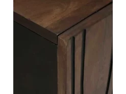 vidaXL Badezimmermöbel Set mit Regal 3-Tlg Braun Massives Mango-Holz 3310053 Walnuss Natur Braun