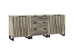 Hot vidaXL Badezimmermöbel Set mit Regal 3-Tlg Massives Mango-Holz 3310047 Weiß