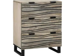 Hot vidaXL Badezimmermöbel Set mit Regal 3-Tlg Massives Mango-Holz 3310047 Weiß