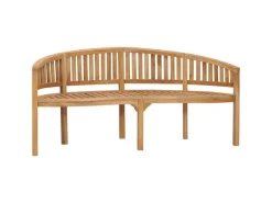 vidaXL Bananenbank 180 cm Massivholz Teak 310494