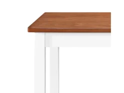 vidaXL Bartisch mit Stühlen 5-tlg. Massivholz Braun und Weiß